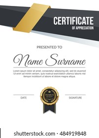 Vector Certificate Template Stock Vector (Royalty Free) 255012901 ...