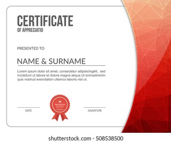 Vector certificate template.