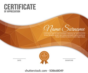 Vector certificate template.