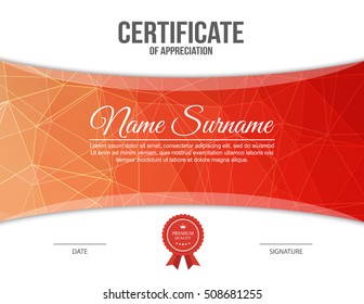 Vector certificate template.