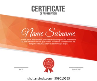 Vector certificate template.