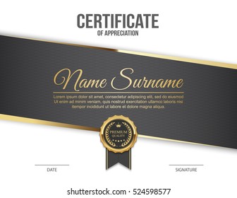 Vector certificate template.