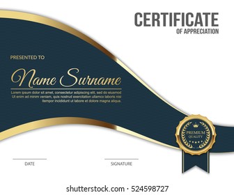 Vector certificate template.