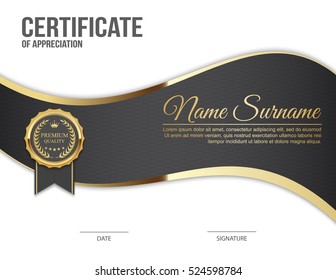 Vector certificate template.