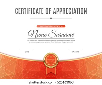 Vector certificate template.