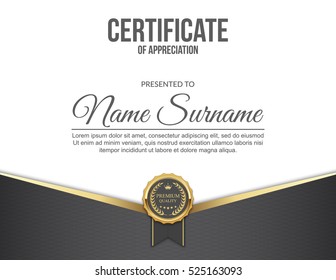 Vector certificate template.