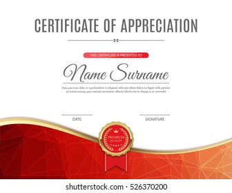 Vector certificate template.