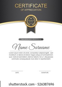 Vector certificate template.