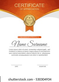 Vector certificate template.