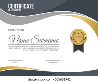 Vector certificate template.