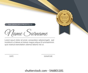 Vector Certificate Template.