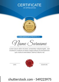 Vector certificate template.