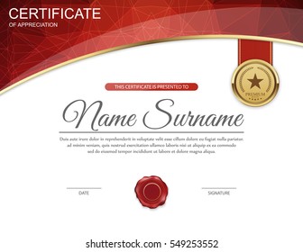 Vector certificate template.