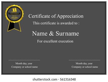 Vector certificate template.