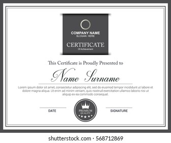 Vector certificate template