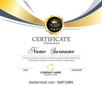 Vector certificate template