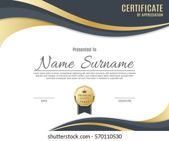 Vector certificate template.