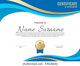 Vector certificate template.