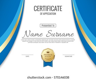 Vector certificate template.