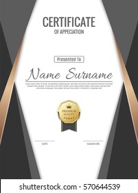 Vector certificate template.