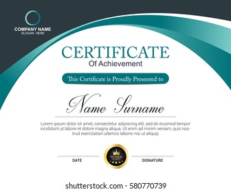 Vector certificate template