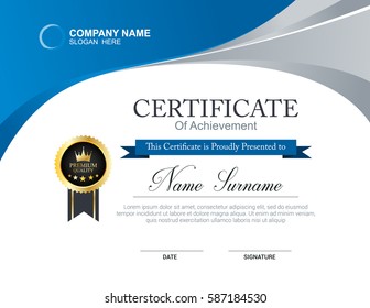 Vector Certificate Template Stock Vector (Royalty Free) 587184536