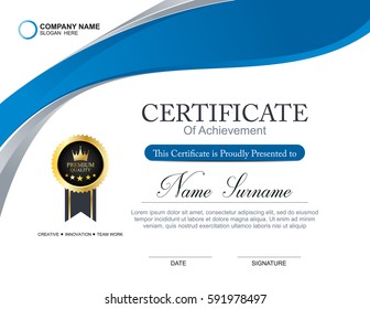 Vector certificate template