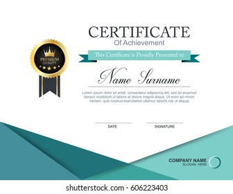 Vector certificate template