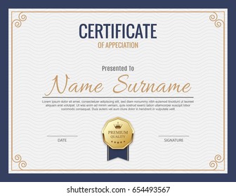Vector certificate template.