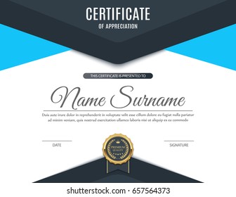 Vector certificate template.