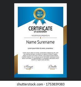 Vector of Certificate Template Design