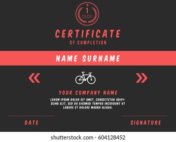 Vector Certificate Template Design with Certificate Award.