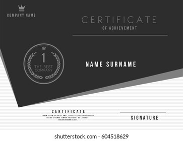 Vector Certificate Template Design with Certificate Award.
