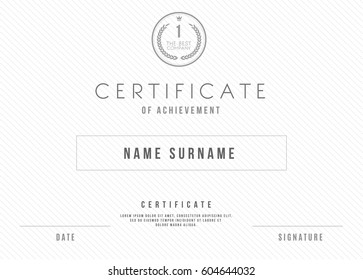 Vector Certificate Template Design with Luxury Best Company Award
