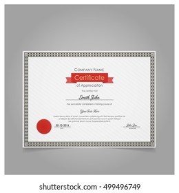 Vector certificate template. Vector Diploma template.