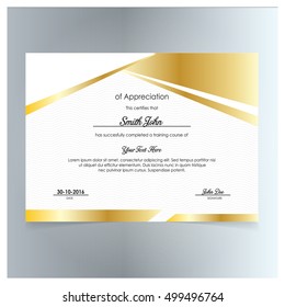 Vector certificate template. Vector Diploma template.