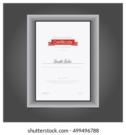 Vector certificate template. Vector Diploma template.