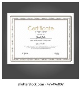 Vector Certificate Template Vector Diploma Template Stock Vector ...