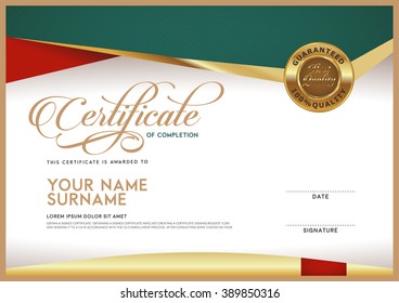 Vector certificate template and frame.