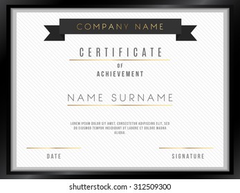 Vector Certificate Template with Luxury Design 