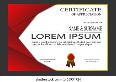 Vector of certificate template with modern design. Beauty and elegant. Can be used for important events. Eps 10.