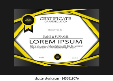 Vector of certificate template with modern design. Beauty and elegant. Can be used for important events. Eps 10.