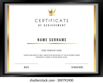 Vector Certificate Template with Premium Minimal Design