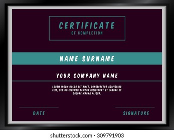 Vector Certificate Template with Premium Minimal Design