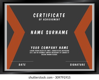 Vector Certificate Template with Premium Minimal Design