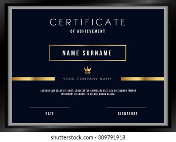 Vector Certificate Template with Premium Minimal Design