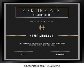 Vector Certificate Template with Premium Minimal Design