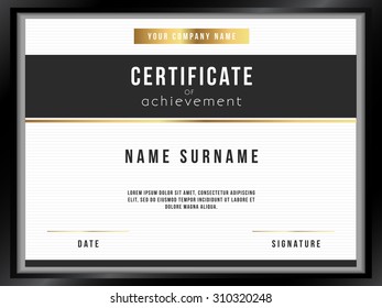 Vector Certificate Template with Premium Minimal Design