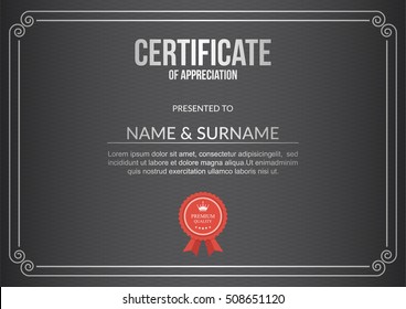Vector certificate template size a4.
