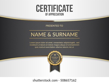Vector certificate template size a4.
